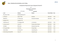 Horarios de la jornada 22 del Segunda Divisi&oacute;n B. Grupo IV que se