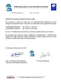 015 Entrenamiento federativo infantil y cadete