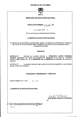 REP&Uacute;BLICA DE COLOMBIA MINISTERIO DE EDUCACI&Oacute;N