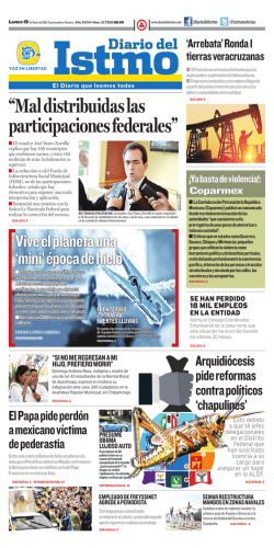 &ldquo;Mal distribuidas las participaciones federales&rdquo;