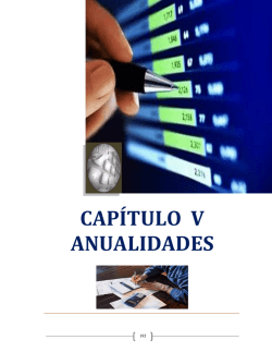 CAP&Iacute;TULO V ANUALIDADES