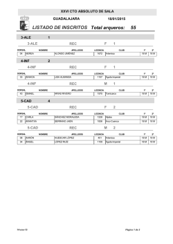 Inscritos - Guadalajara Arco Club