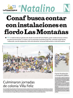 Conaf busca contar con instalaciones en fiordo