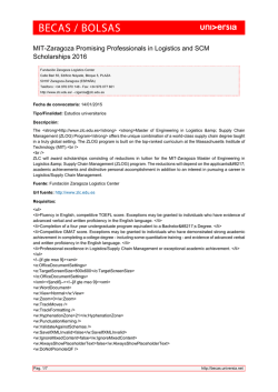 MIT-Zaragoza Promising Professionals in - Becas