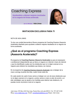 &iquest;Qu&eacute; es el programa Coaching Express (Asesor&iacute;a Acelerada)?