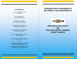 prueba evaluativa de fosa ol&iacute;mpica, doble trap y skeet