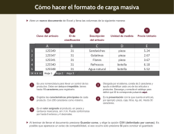 Llenar formato carga masiva de art&iacute;culos