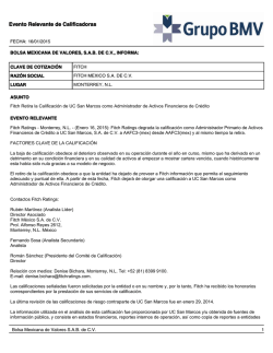 Evento Relevante de Calificadoras