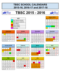 TBSC 2015 - 2016 - The British School Caracas
