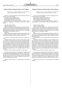 Notificaci&oacute; de la sent&egrave;ncia dictada en el procediment de divorci