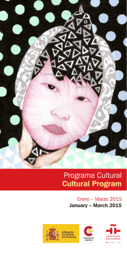 Programaci&oacute;n Cultural Enero - Marzo 2015