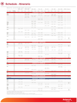 itinerario de flota carguera