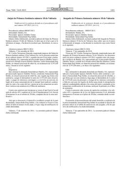Jutjat de Primera Inst&agrave;ncia n&uacute;mero 18 de Val&egrave;ncia Juzgado de