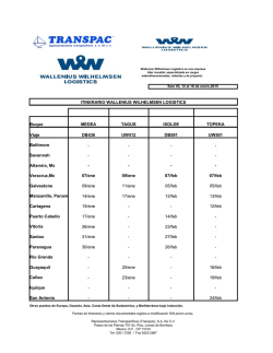 ITINERARIO WALLENIUS WILHELMSEN LOGISTICS