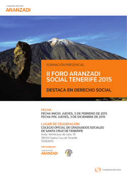 II FORO ARANZADI SOCIAL TENERIFE 2015