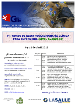 Cartel curso ECG avanzado abril 2015