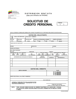 SOLICITUD DE CREDITO PERSONAL