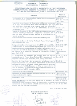 CRONOGRAMA PARA PROCESO DE ADJUDICACION