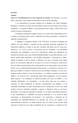 1 931-2014 Amparo Sala de lo Constitucional de la Corte Suprema