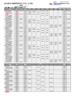 日本/釜山・仁川 定期コンテナ船サービス