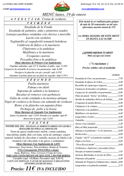 11&euro; IVA INCLUIDO - La Fonda del Port Olimpic