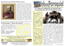 Pasatiempos: &ldquo;Sopa de Letras&rdquo; - Parroquia de San Mateo Apostol