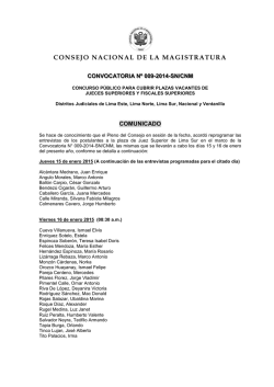 CONSEJO NACIONAL DE LA MAGISTRATURA