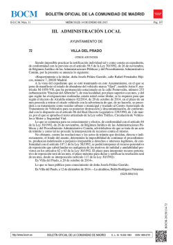 iii. administraci&oacute;n local - Bolet&iacute;n Oficial de la Comunidad de Madrid