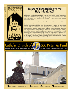 Prayer of Thanksgiving to the Holy Infant Jesus - E