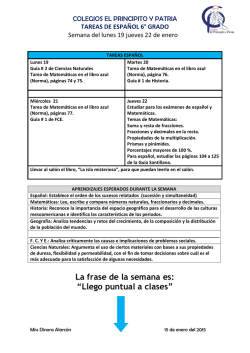 TAREAS ESPA&Ntilde;OL - Colegio Principito