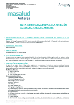 nota informativa previa a la adhesi&oacute;n al seguro masalud antares