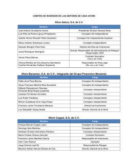 Afore Banamex, S.A. de C.V., integrante del Grupo