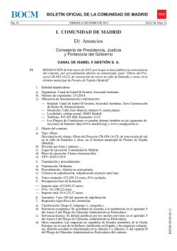D) Anuncios - Bolet&iacute;n Oficial de la Comunidad de Madrid