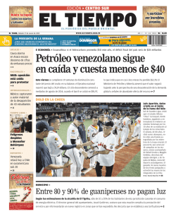 Petr&oacute;leo venezolano sigue en ca&iacute;da y cuesta menos de