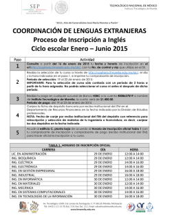 Junio 2015 - Instituto Tecnol&oacute;gico de Morelia