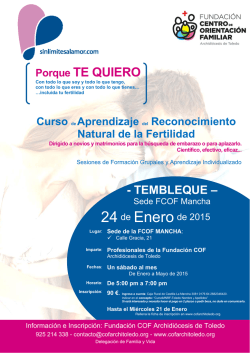 Porque TE QUIERO - Fundaci&oacute;n COF Archidi&oacute;cesis de Toledo