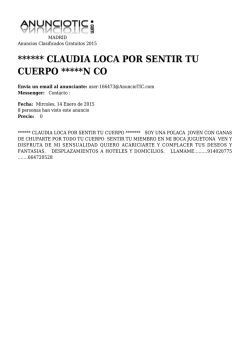 ****** CLAUDIA LOCA POR SENTIR TU CUERPO *****N CO