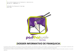 DOSSIER informativo de franquicia