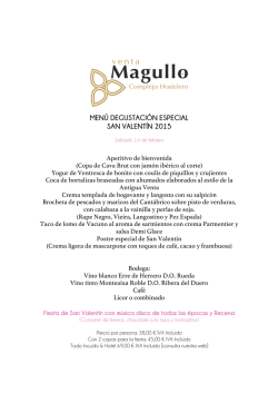men&uacute; degustaci&oacute;n especial san valent&iacute;n 2015