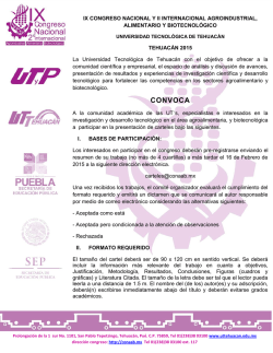 Convocatoria de Carteles - ix congreso nacional y ii congreso