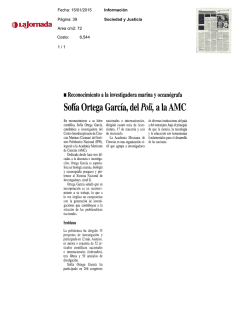 Sof&iacute;a Ortega Garc&iacute;a, del Poli, a la AMC