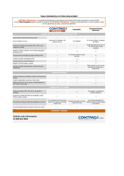 CONTPAQi&reg; CFDI N&oacute;minas + / Tabla comparativa vs Aspel&reg;