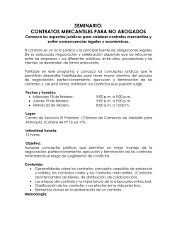 SEMINARIO: CONTRATOS MERCANTILES PARA NO ABOGADOS