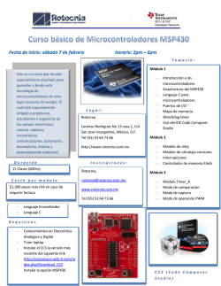 Curso b&aacute;sico de MCU&acute;s MSP430