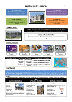 cambios al final de la edad media las universidades el capitalismo