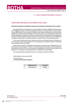 JEFATURA PROVINCIAL DE TR&Aacute;FICO DE &Aacute;LAVA