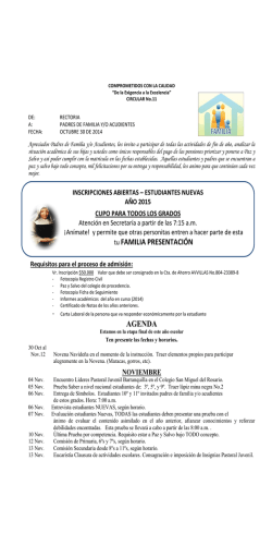 Circular N&deg; 11 - Colegio San Miguel del Rosario