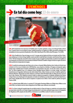 Efemerides 13 enero