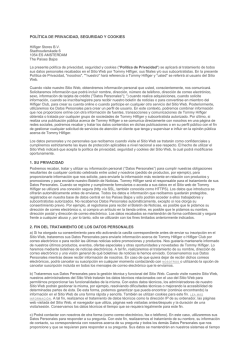 pol&iacute;tica de privacidad, seguridad y cookies 1. su