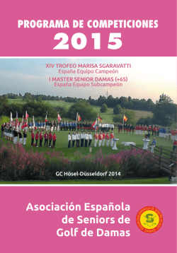 Asociaci&oacute;n Espa&ntilde;ola de Seniors de Golf de Damas